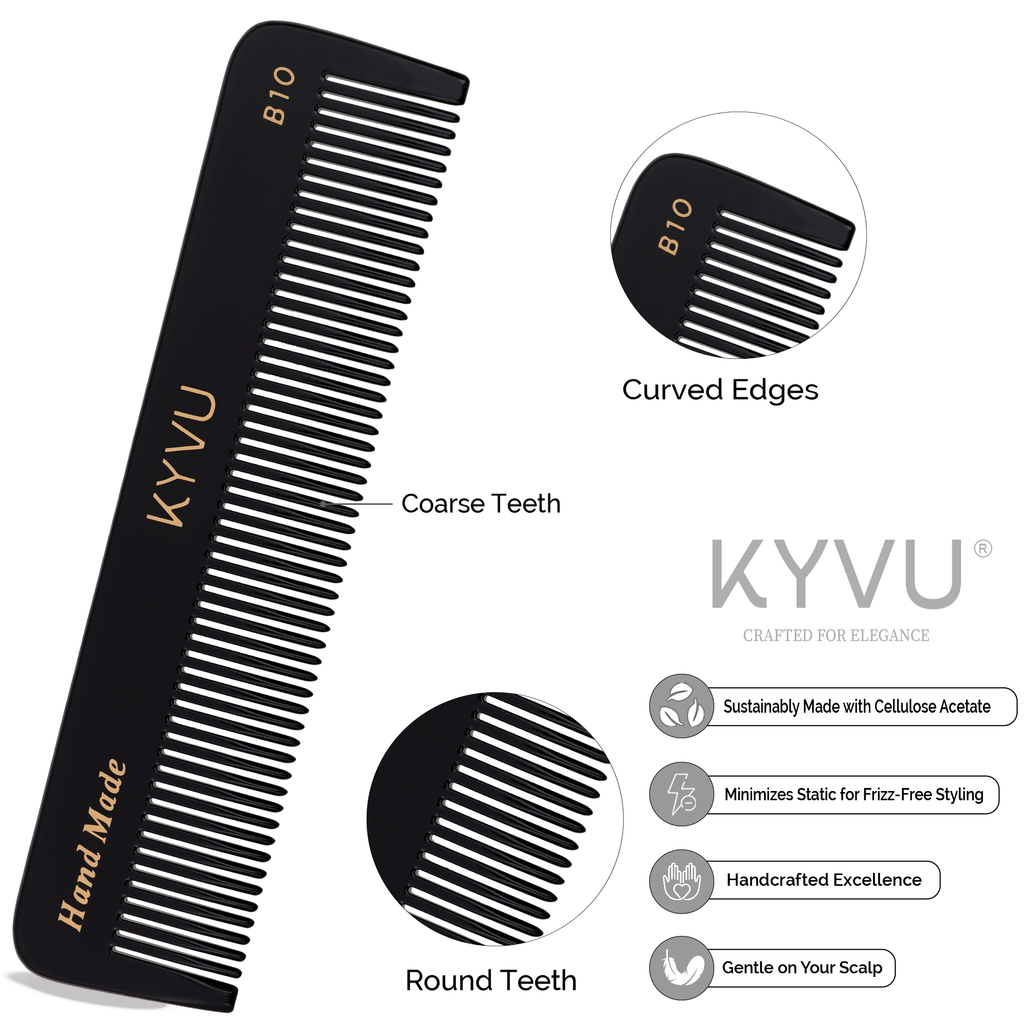 Handmade 12.9 cm Coarse Hair Styling Comb (B10)