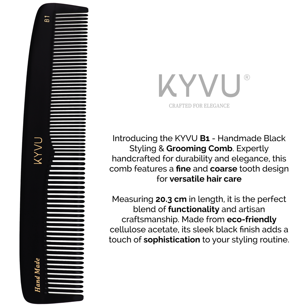 Handmade 20.3 cm Styling & Grooming Comb (B1)