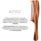 Handmade 19.0 cm Step-Tapered Styling Comb (T17)