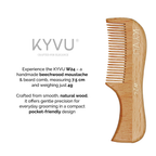 Handmade 7.5 cm Beechwood Moustache & Beard Comb for Men (W24)