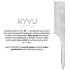 Extra-Large Aluminium Fine-Tooth Comb – Styling Comb with Handle (A6)