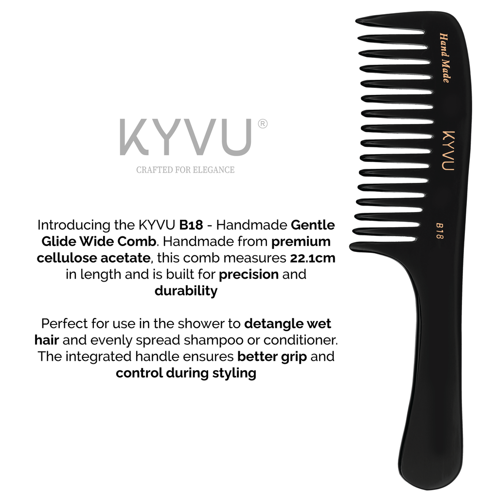 Handmade 22.1 cm Gentle Glide Wide Comb (B18)