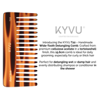 Handmade 15.6 cm Wide-Tooth Detangling Comb (T22)