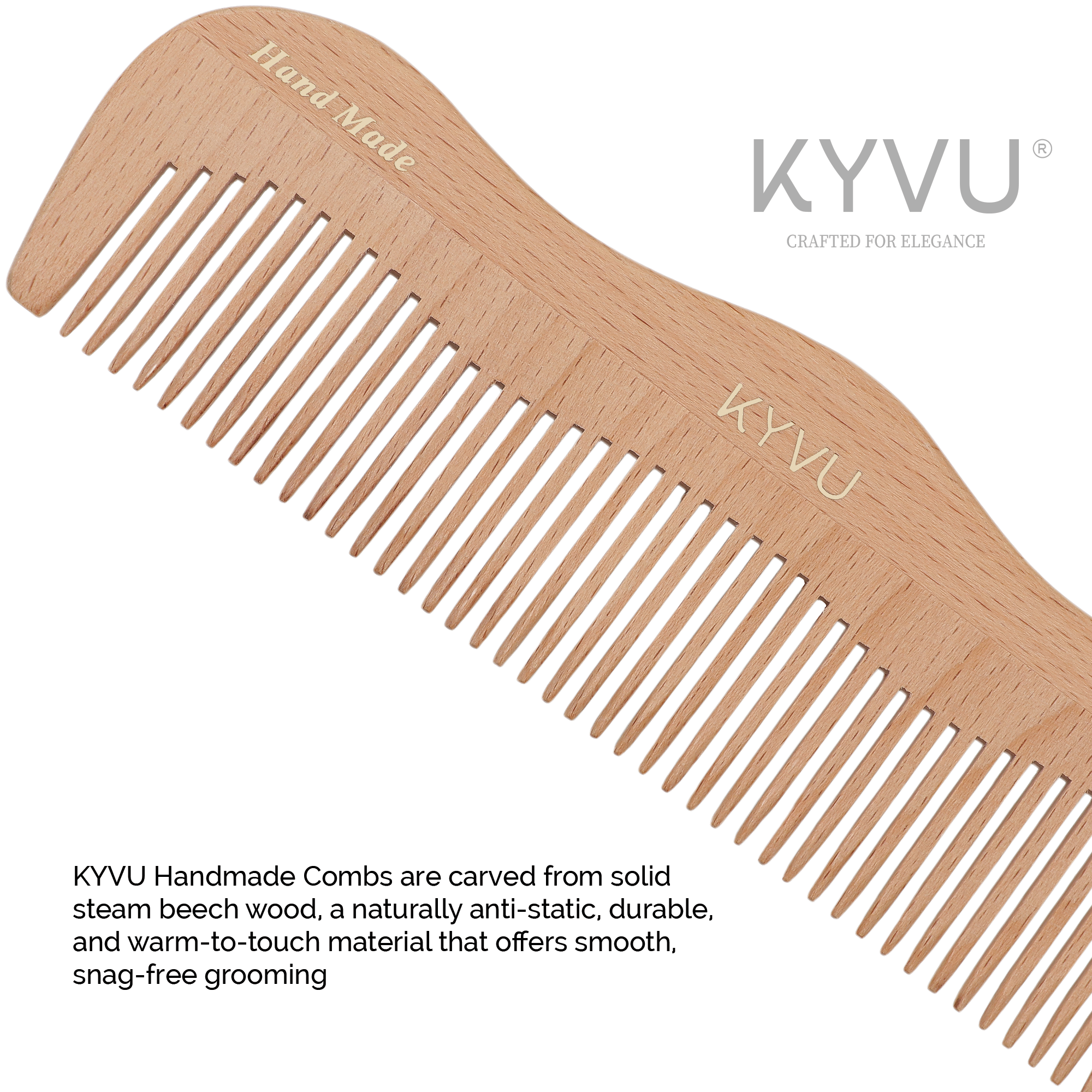 Large Wooden Coarse-Tooth Comb – Hairdressing Comb (W4)