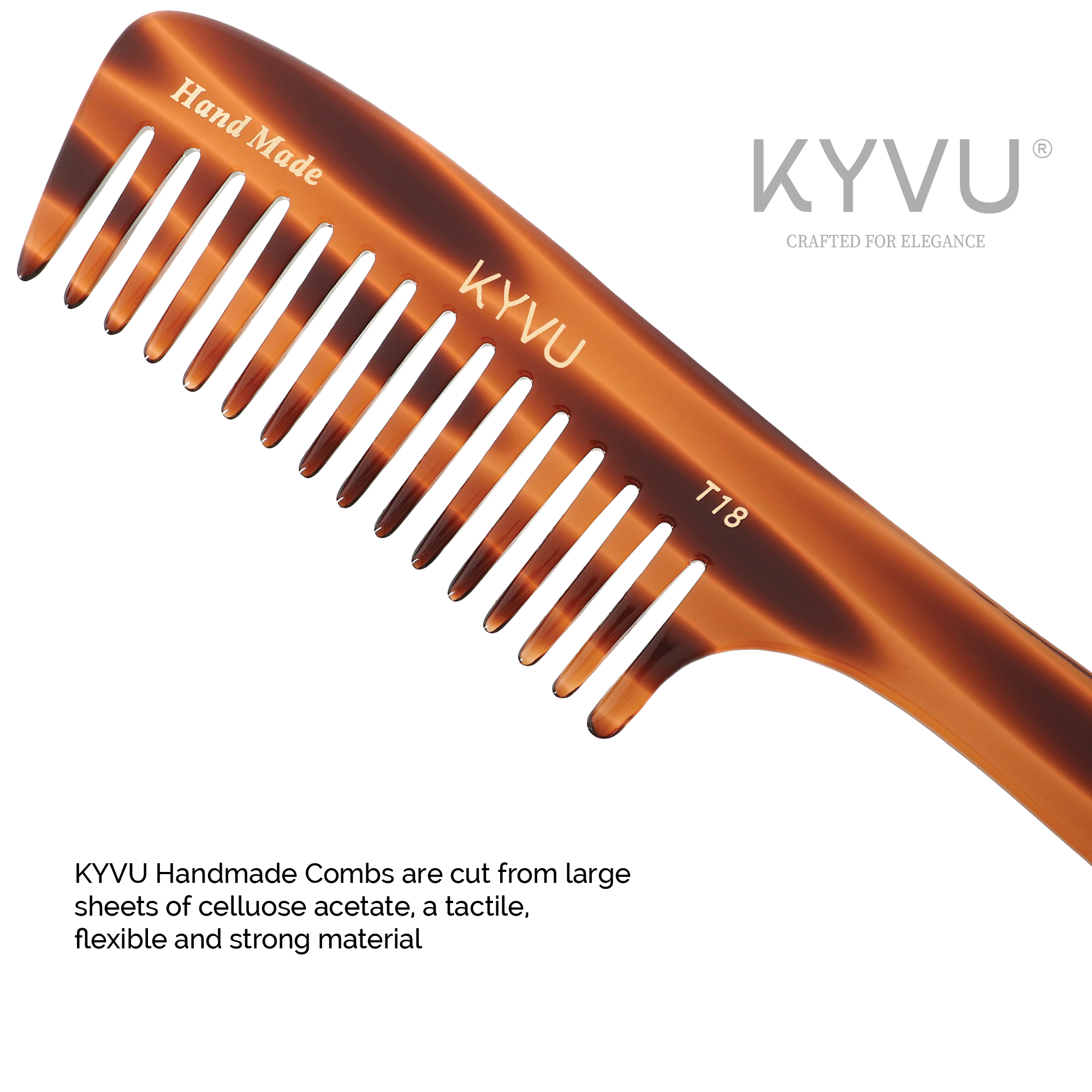 Handmade 22.1 cm Gentle Glide Wide Comb (T18)