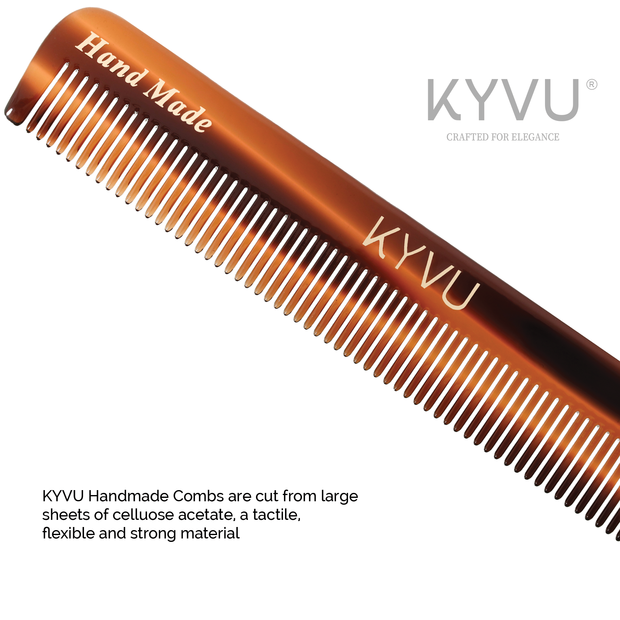 Handmade 12.3 cm Compact Travel Comb (T23)