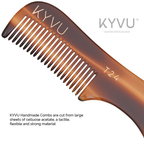 Handmade 7.5 cm Cellulose Acetate (Tortoiseshell) Moustache & Beard Comb for Men (T24)