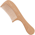 Extra-Large Wooden Fine-Tooth Comb – Styling Comb with Handle (W6)
