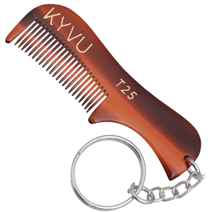 Handmade 7.5 cm Moustache & Beard Comb with Key Ring (T25)