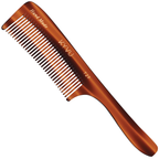KYVU T29 handmade cellulose acetate styling comb with handle coarse teeth zoom, premium material smooth glide for thick hair grooming