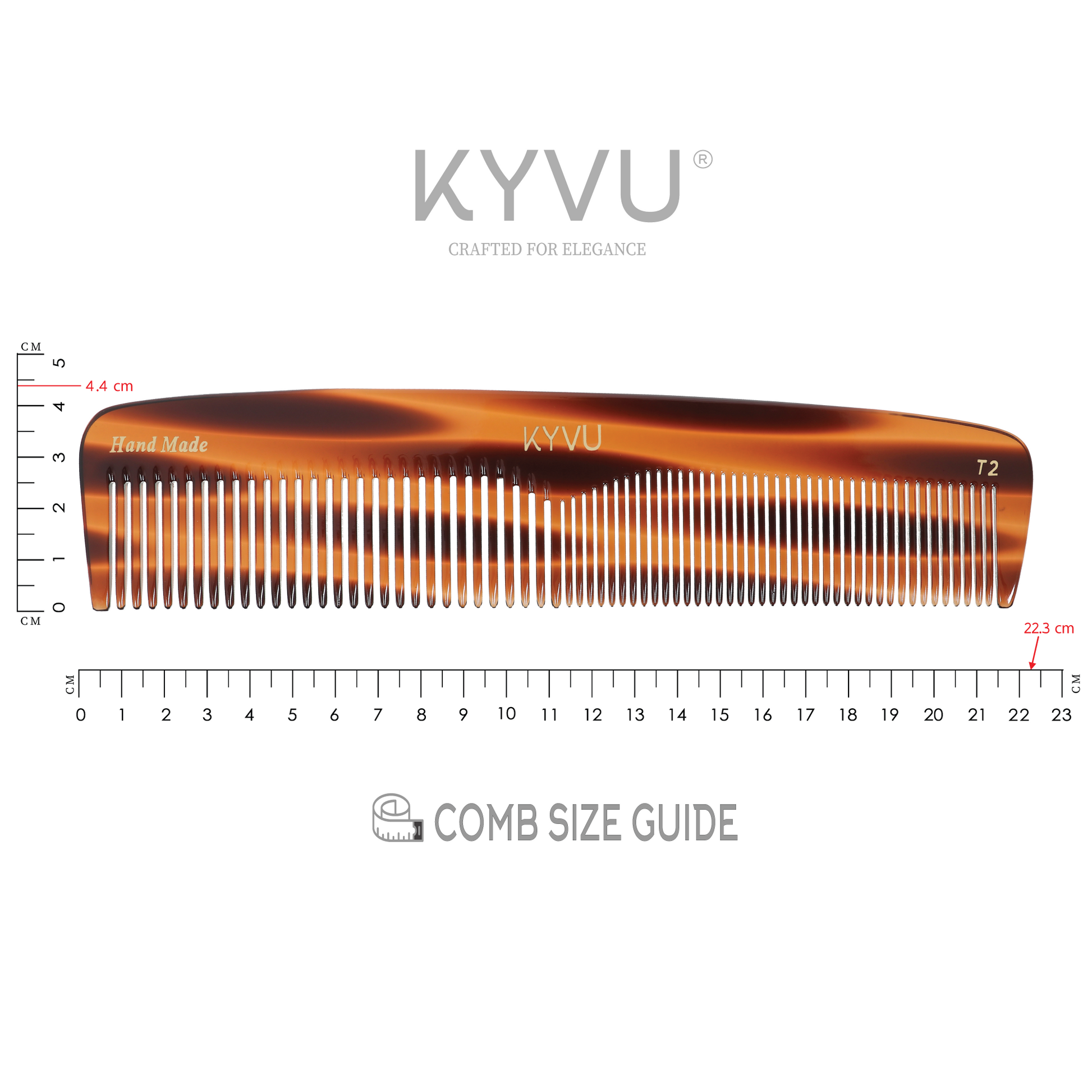Handmade 22.3 cm Extra-Large Hairdressing Comb (T2)