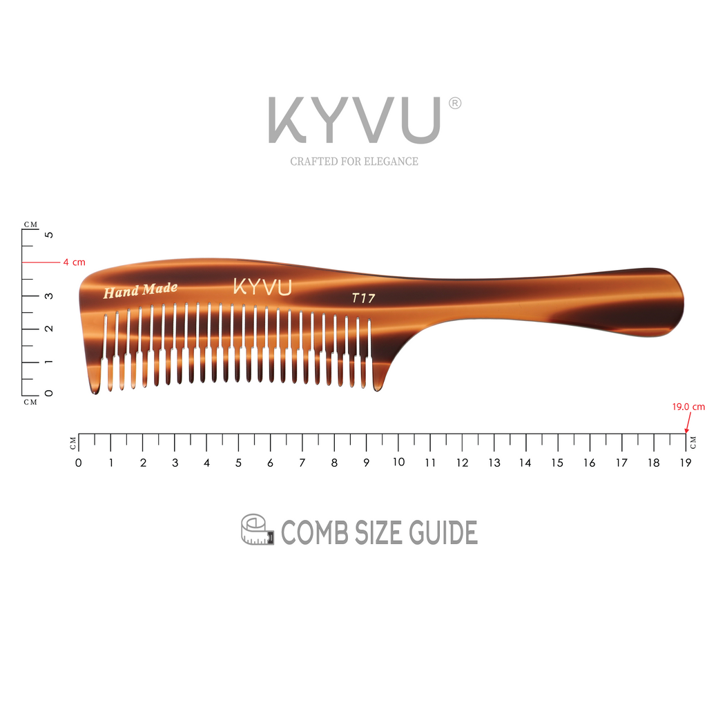 Handmade 19.0 cm Step-Tapered Styling Comb (T17)