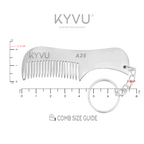 Handmade 7.5 cm Aluminium (6163 Grade) Moustache & Beard Comb with Key Ring (A25)