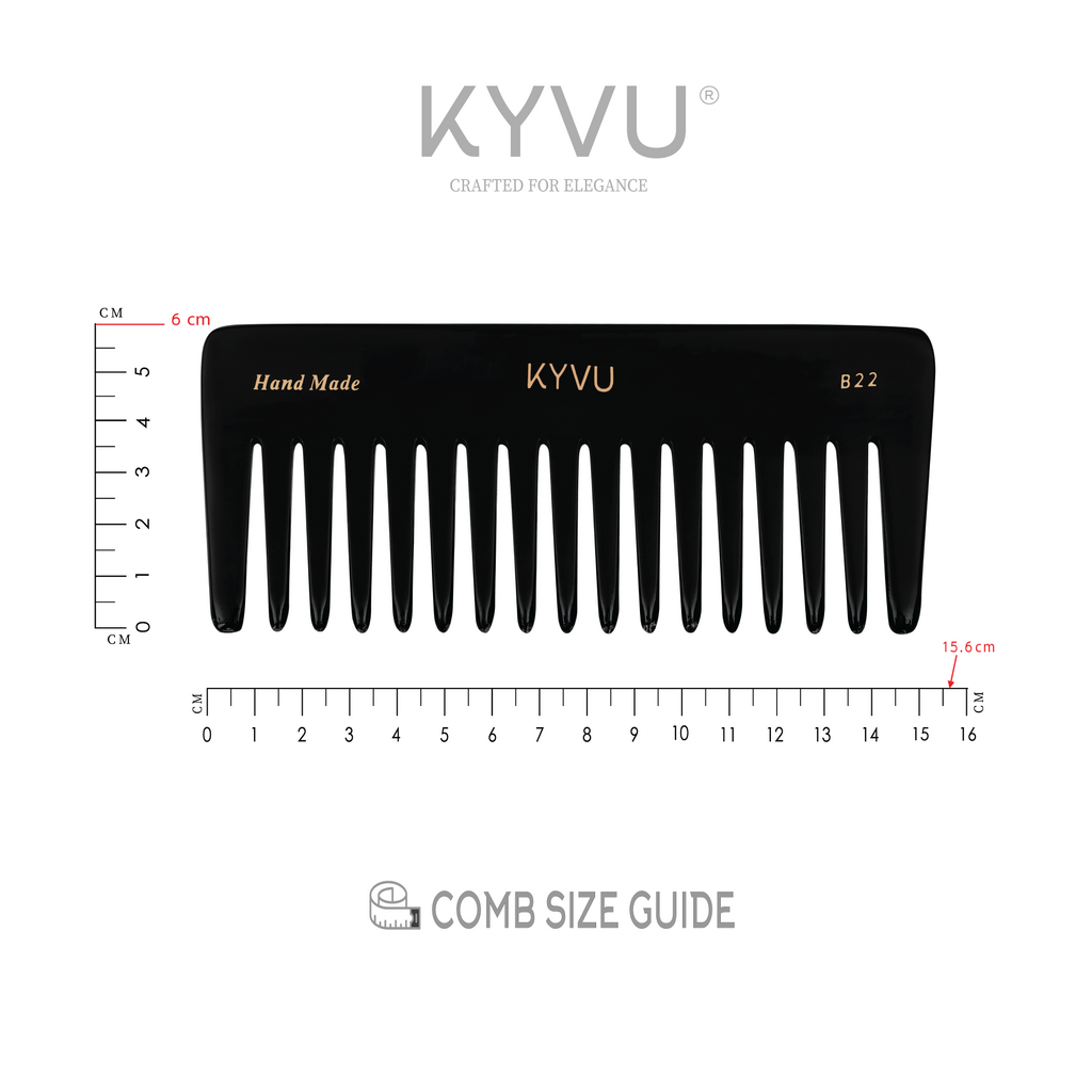 Handmade 15.6 cm Wide-Tooth Detangling Comb (B22)