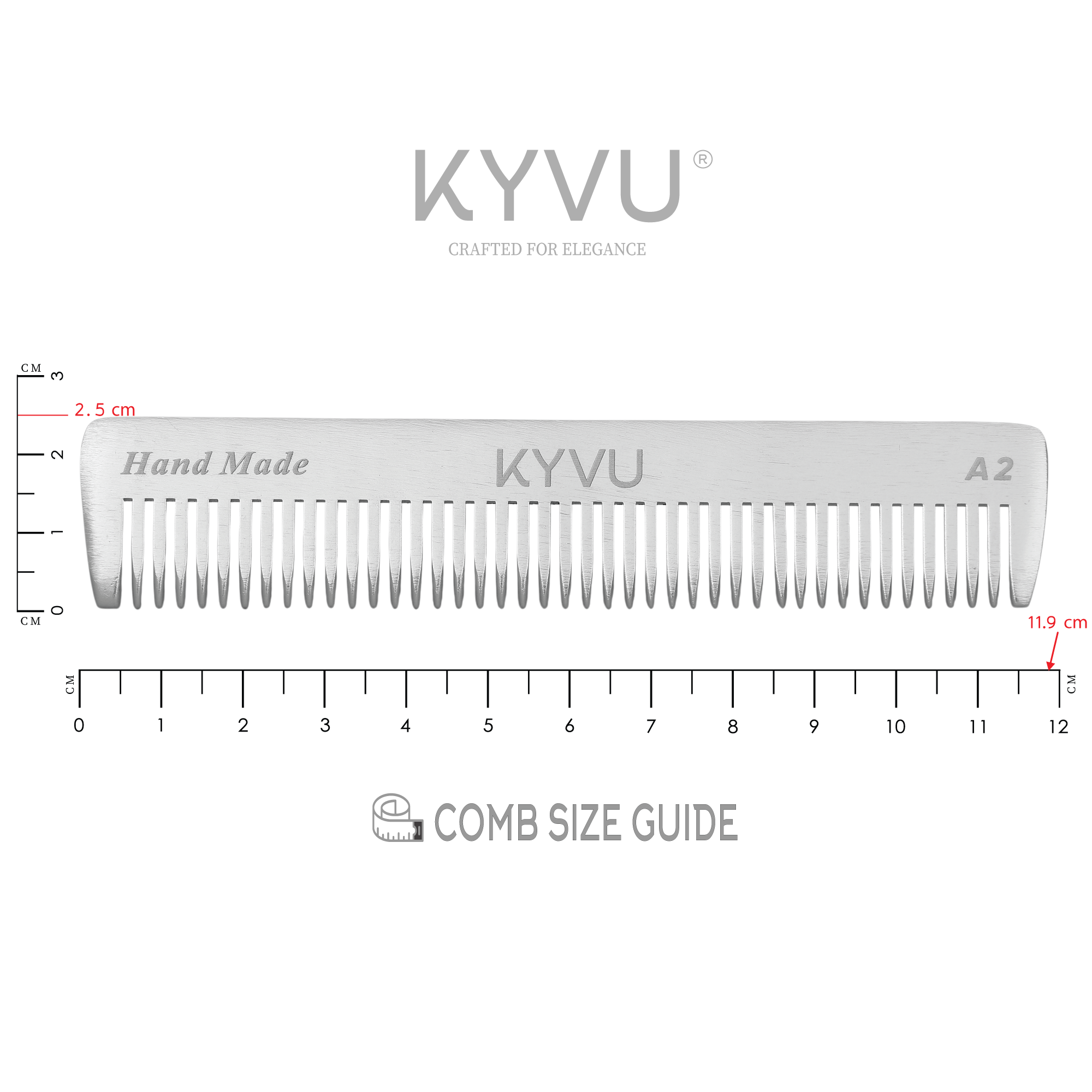 Compact Aluminium Coarse-Tooth Comb – Hairdressing Comb (A2)