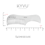 Handmade 7.5 cm Aluminium (6163 Grade) Moustache & Beard Comb for Men (A24)